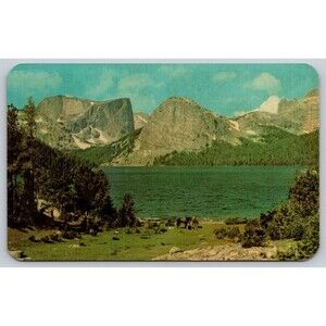 Vintage Postcard Graves Lake Wind River Mountains Wyoming Dexter Press Sanborn
